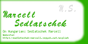 marcell sedlatschek business card